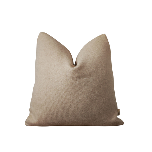 Parker Neutral Organic Wool High Textured Throw Pillow