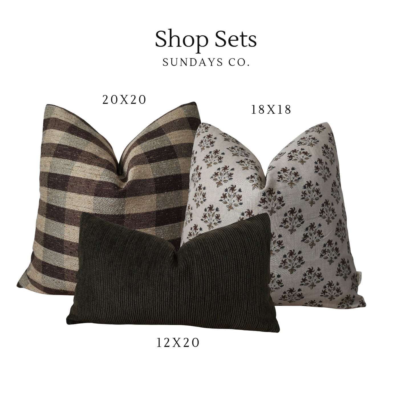 SETS || Sets of Three Pillow Covers