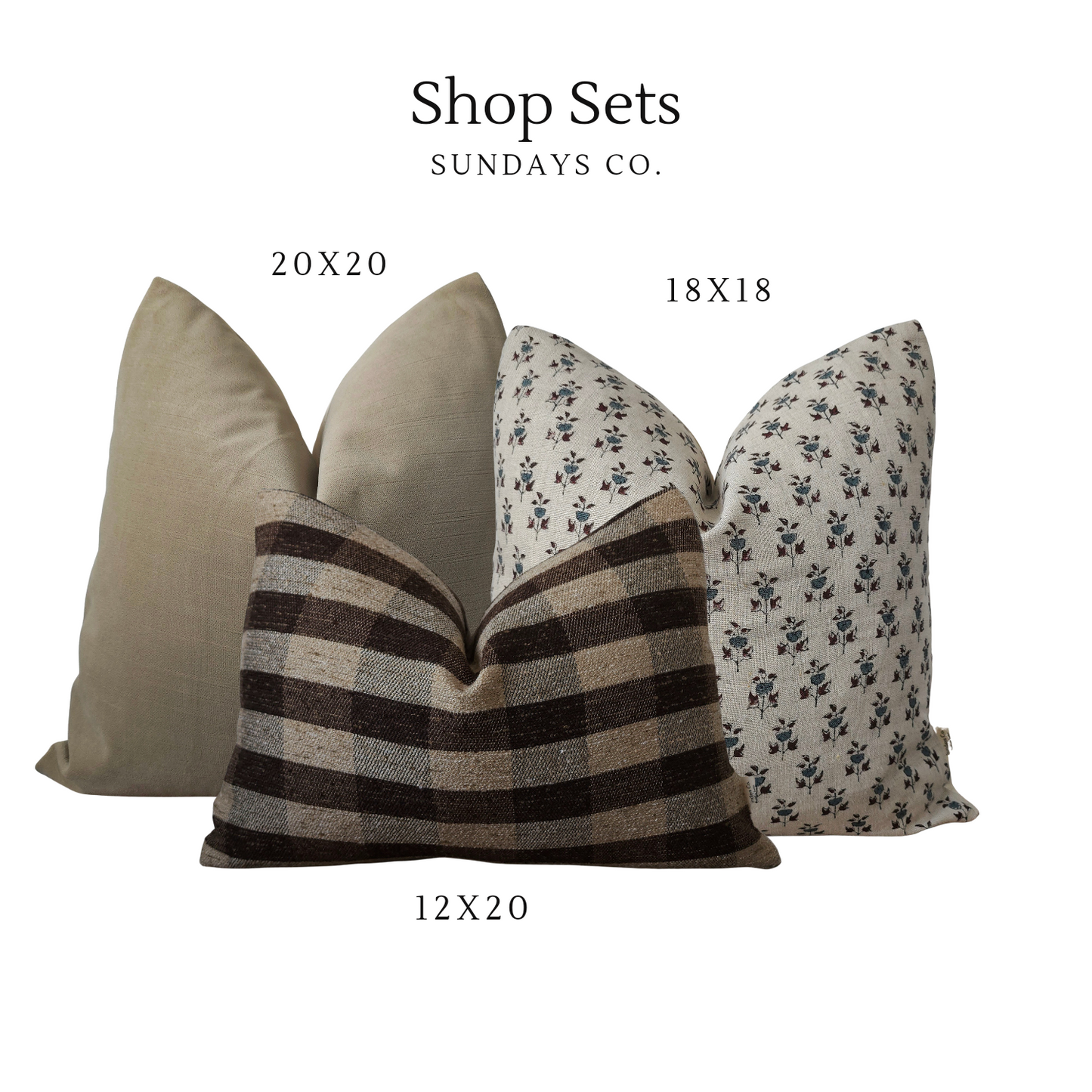 SETS || Set of Three Pillow Covers