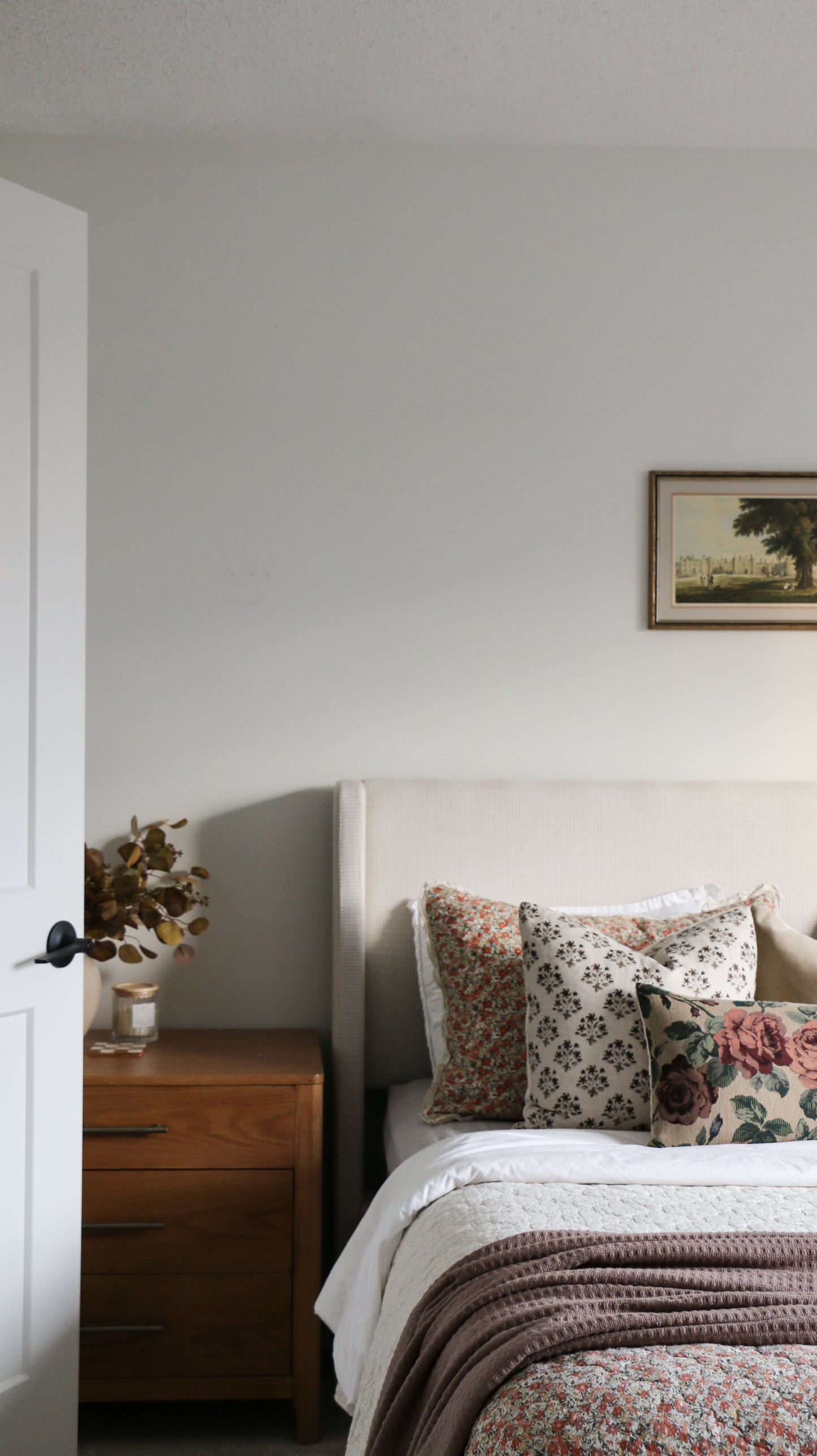 ELLIE || Floral Tapestry Throw Pillow, Vintage Inspired French Tapestry Pillow. Bold Floral Pillow Cover with High Texture