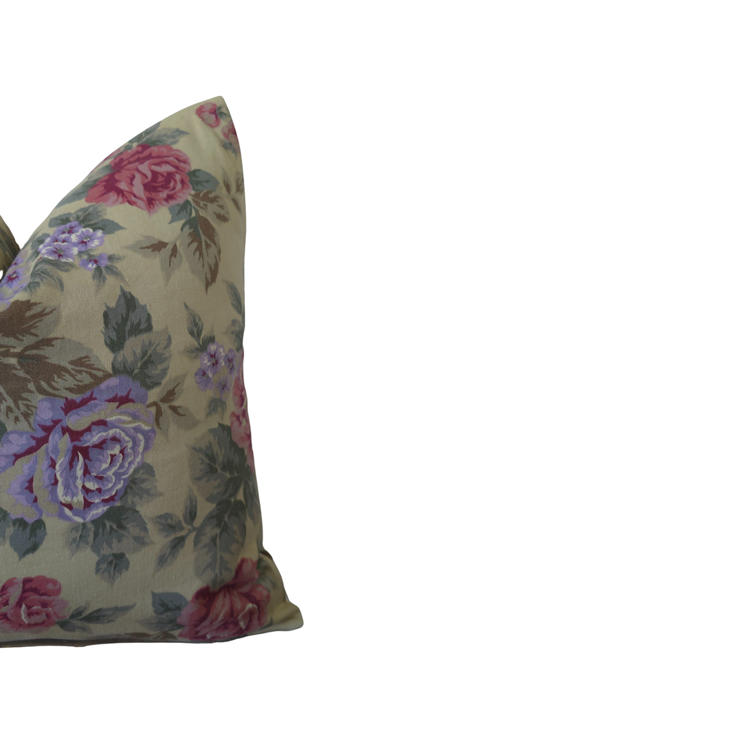 Romantic Garden 20x20/ 12x20 Pillow Cover – Lush Floral Print with Pink & Lavender Hues