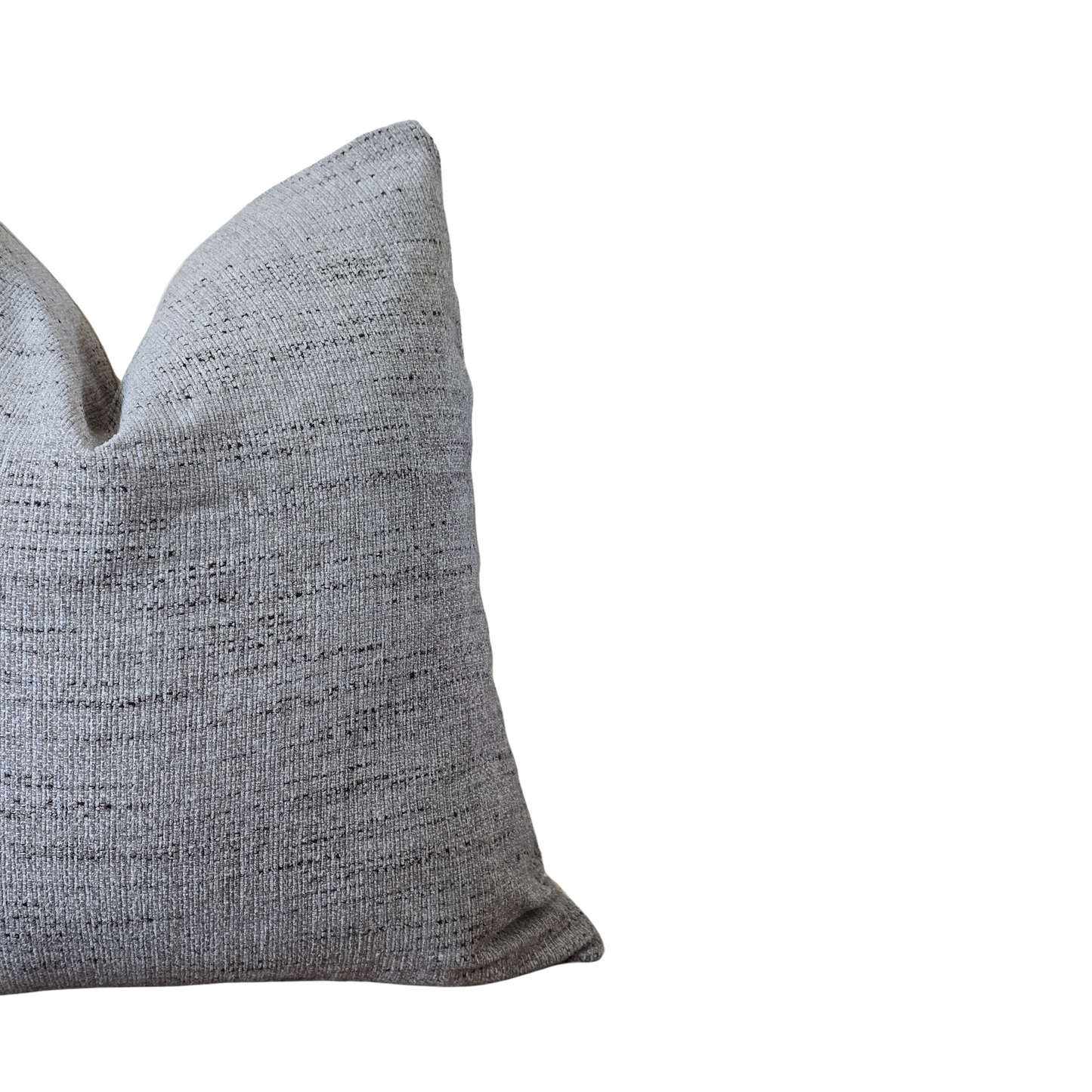 Nola Grey Wool Blend Textured Pillow Cover