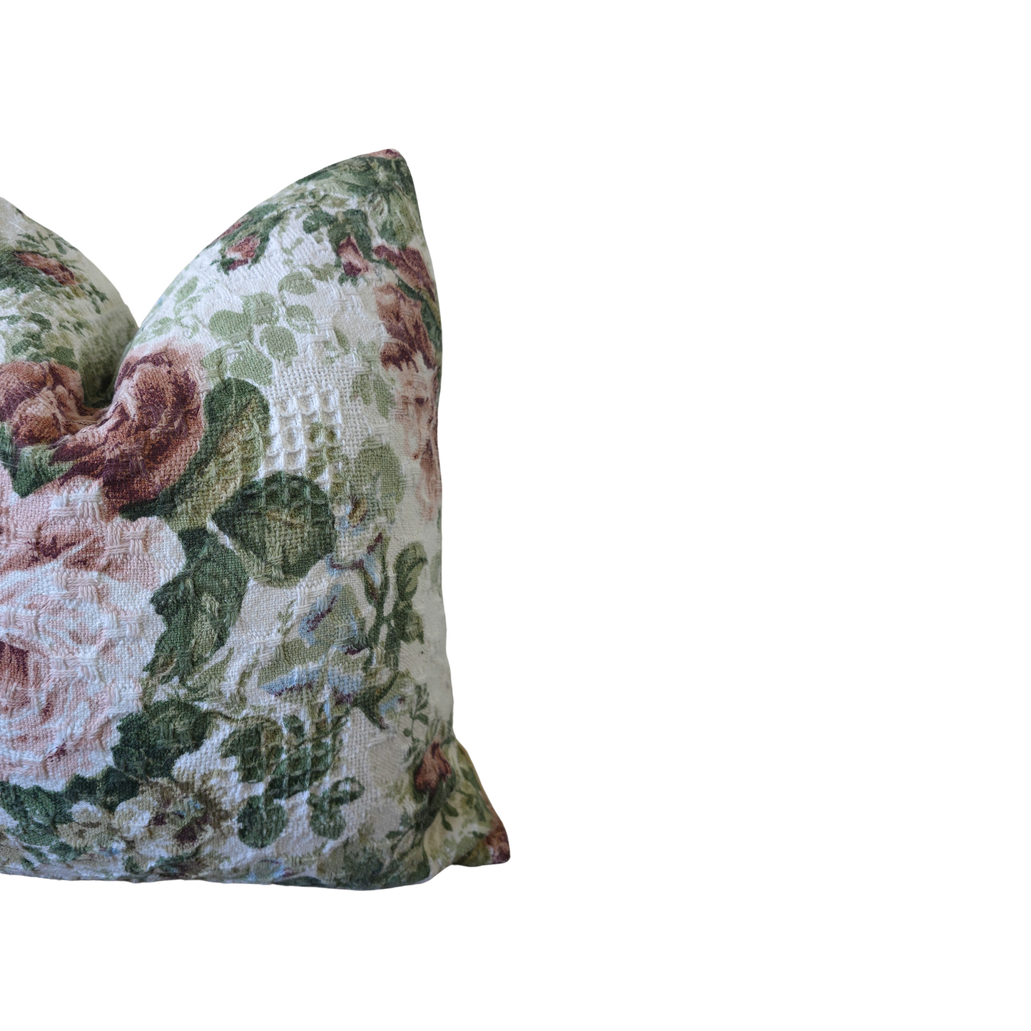 Vintage-Inspired Floral 20x20 Pillow Cover – Elegant Rose Design for Timeless Decor