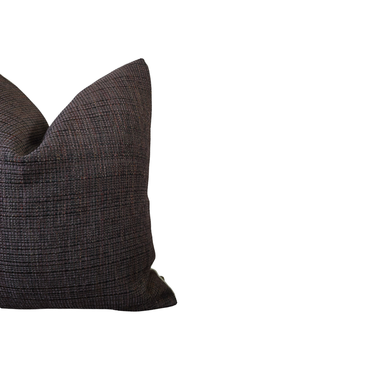 Plum Woven Textured Throw Pillow Cover 20x20