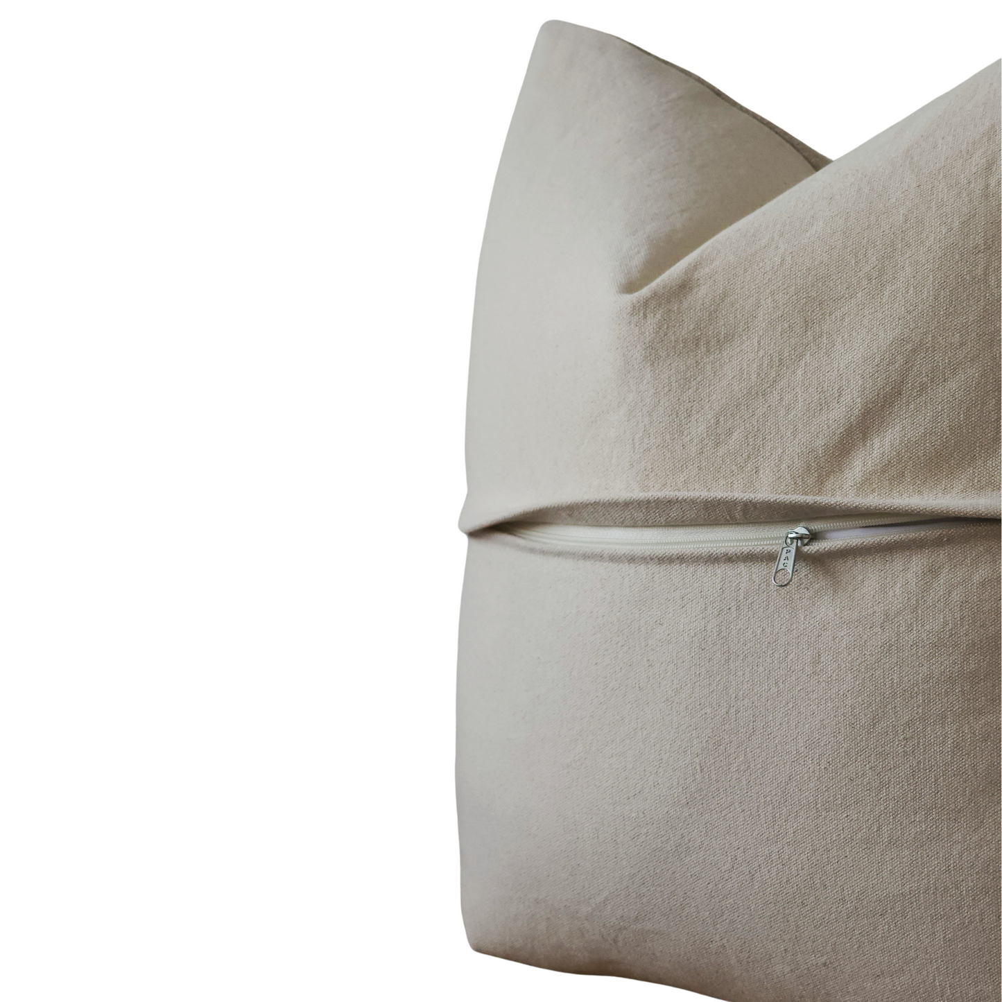 Parker Neutral Organic Wool High Textured Throw Pillow