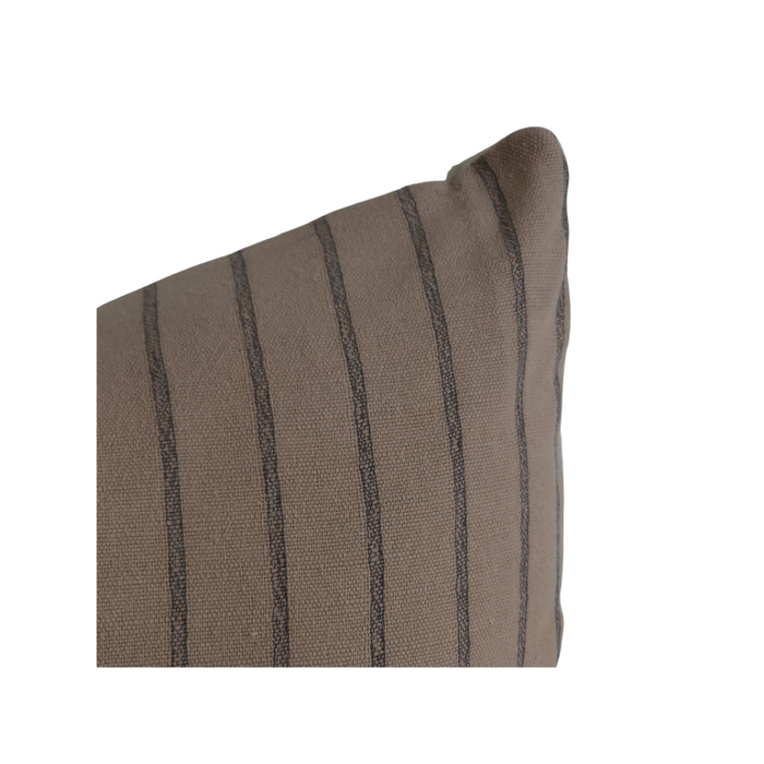 "Sandstone" Natural Striped Throw Pillow