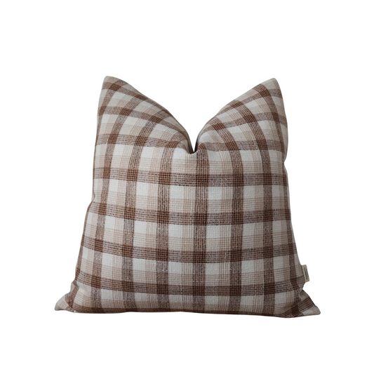 "Reeves" Rustic Plaid Throw Pillow