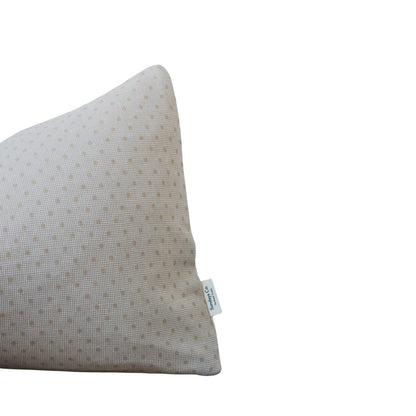 LIA || Beige polka dot throw pillow, girls nursery decor, cottage throw pillow, cottagecore neutral pillows, minimal vintage style pattern