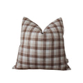 VERN || Rustic Plaid Throw Pillow, Brown and Rust Farmhouse Throw Pillow. Country Check Throw Pillow Cover, Traditional decor (RTS)