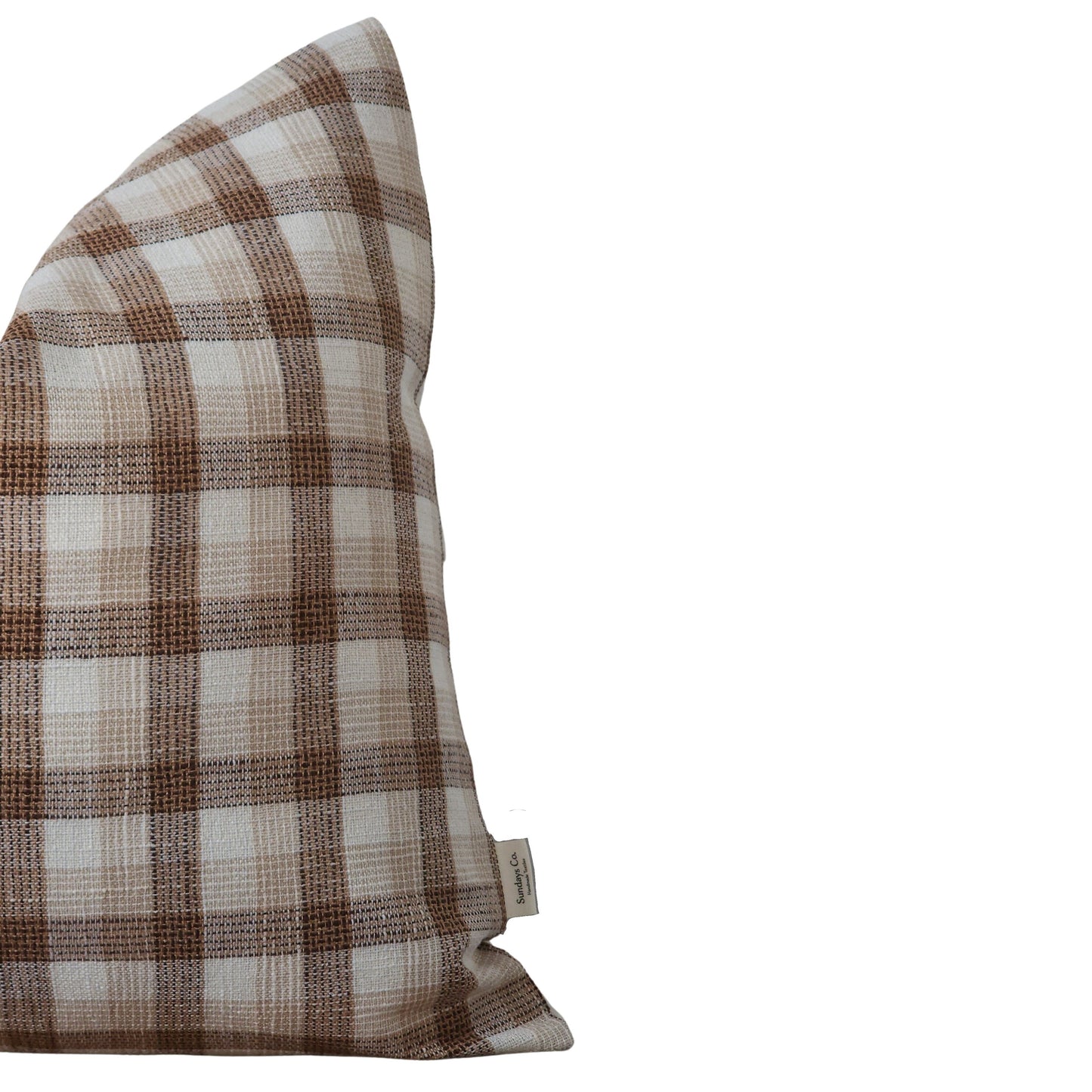 VERN || Rustic Plaid Throw Pillow, Brown and Rust Farmhouse Throw Pillow. Country Check Throw Pillow Cover, Traditional decor (RTS)