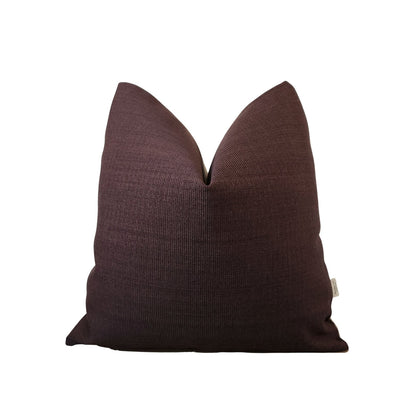 WREN || Plum Toned Stripe Throw Pillow Cover, High Texture Throw Pillow, Moody Pillow Cover.