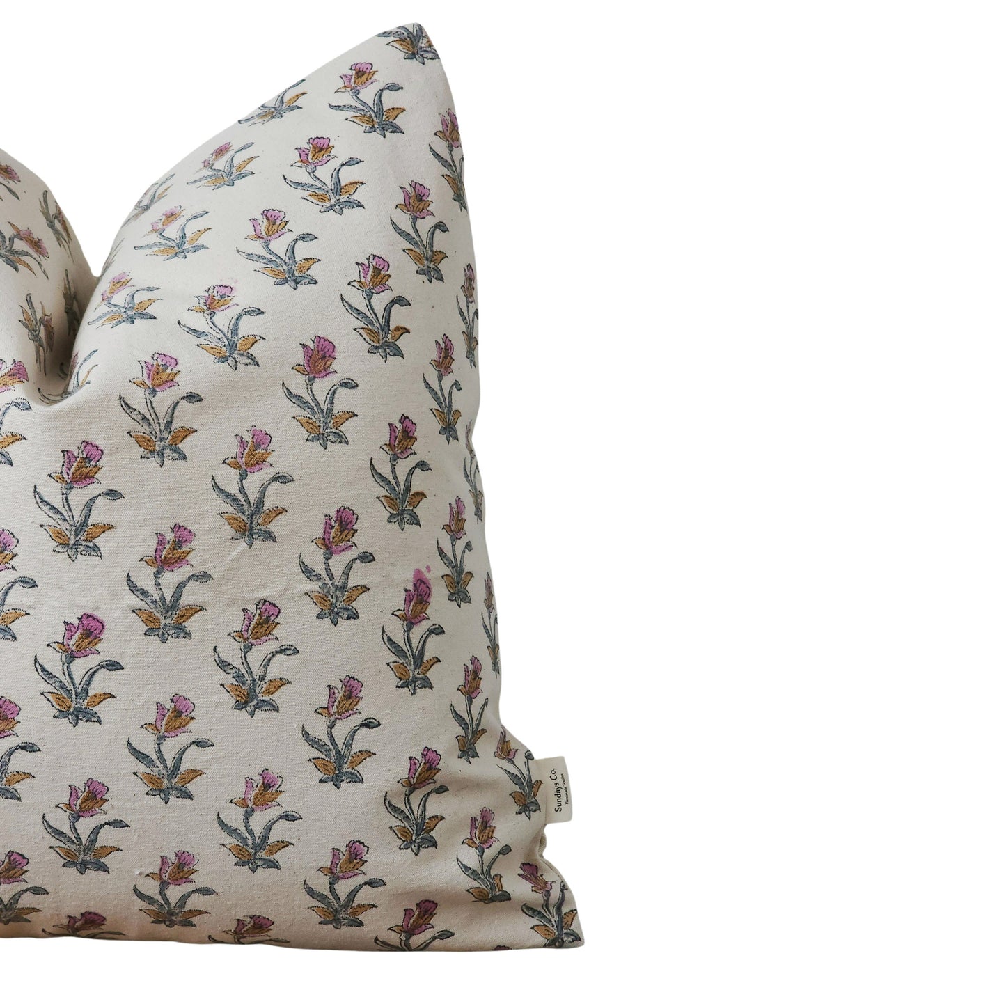 MILA || Blush Floral Printed Throw Pillow