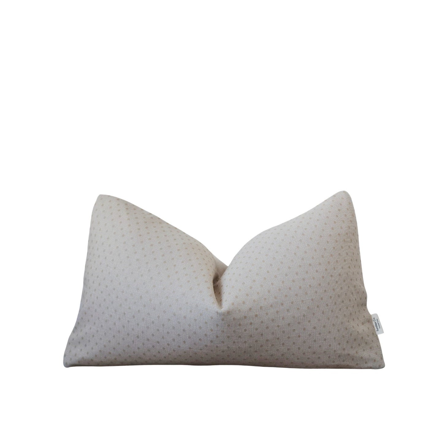 LIA Beige polka dot throw pillow girls nursery decor cottage thro