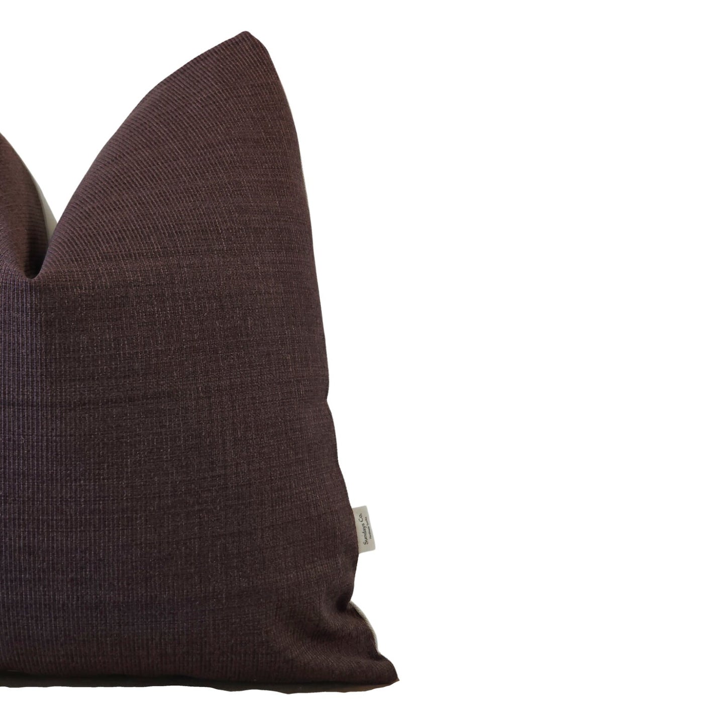 WREN || Plum Toned Stripe Throw Pillow Cover, High Texture Throw Pillow, Moody Pillow Cover.