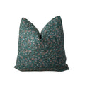MOIRA || Blue Floral farmhouse block Printed Throw Pillow, coastal blue pillows, teal blue throw pillow covers, bedroom pillows (RTS)
