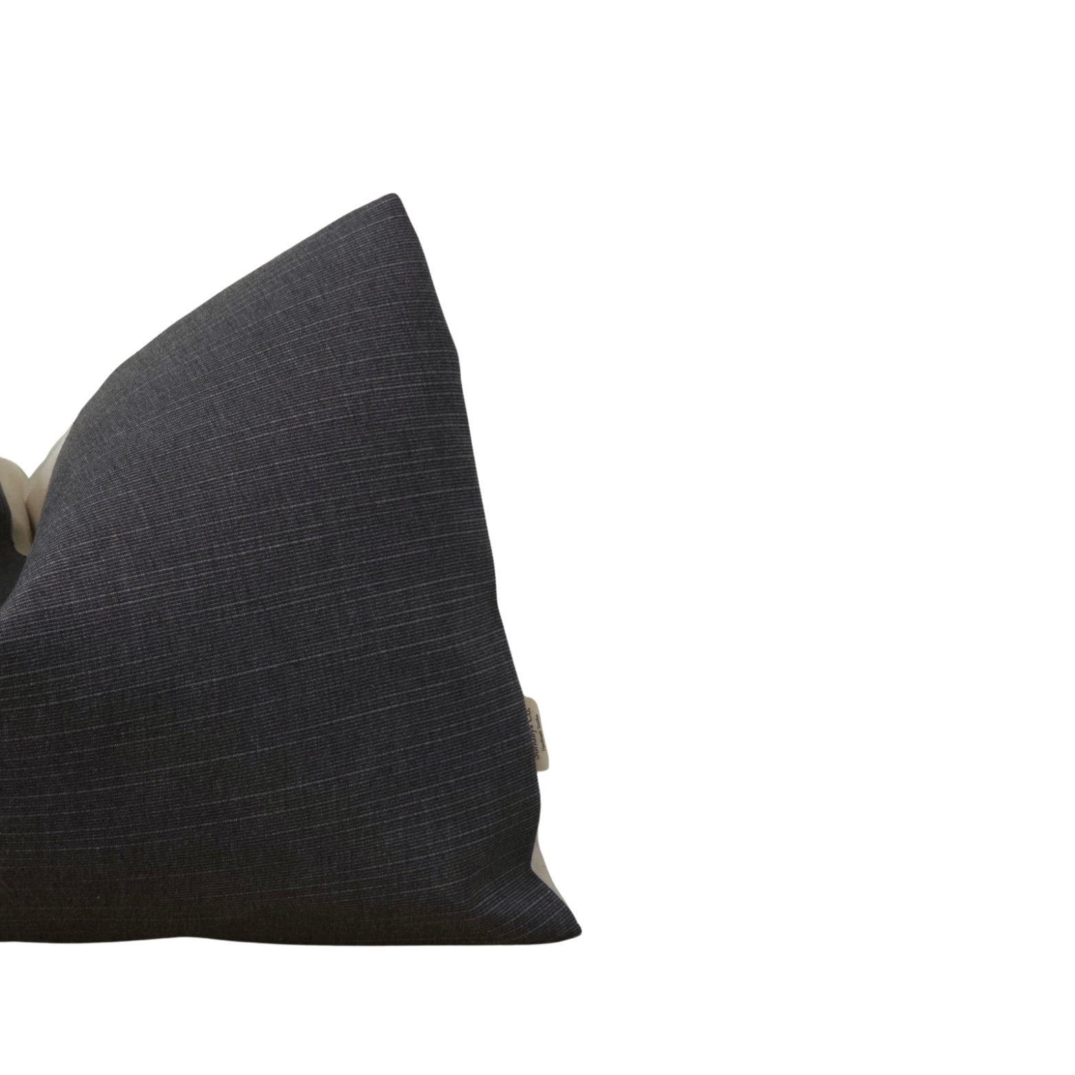 OCEAN || Deep Neutral Blue Outdoor Throw Pillow Cover. Sunbrella Jacquard Neutral Patio Throw Pillows. Neutral Patio Decor