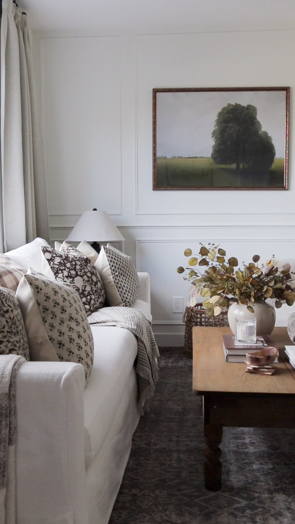 BENSON || Hand Block Printed Floral Throw Pillow Cover