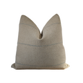 Vintage Style Rose Tarlow Faso Throw Pillow Cover, Sand and Blue Stripe