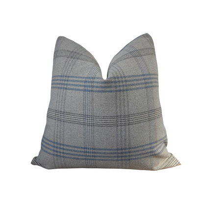 Neutral Gray Plaid Throw Pillow Cover - Classic Woven Texture - Modern Farmhouse Style