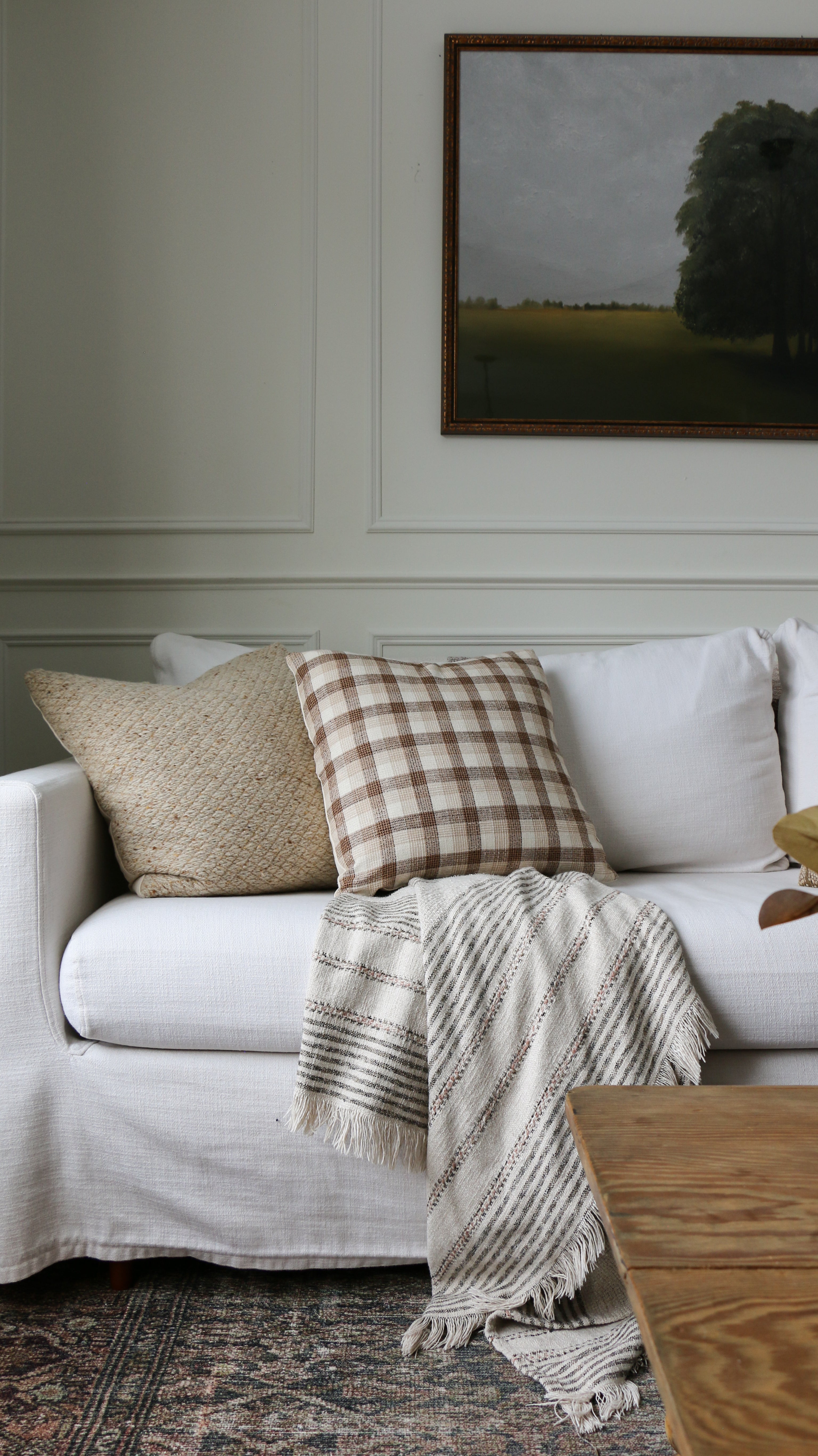VERN || Rustic Plaid Throw Pillow, Brown and Rust Farmhouse Throw Pillow. Country Check Throw Pillow Cover, Traditional decor (RTS)
