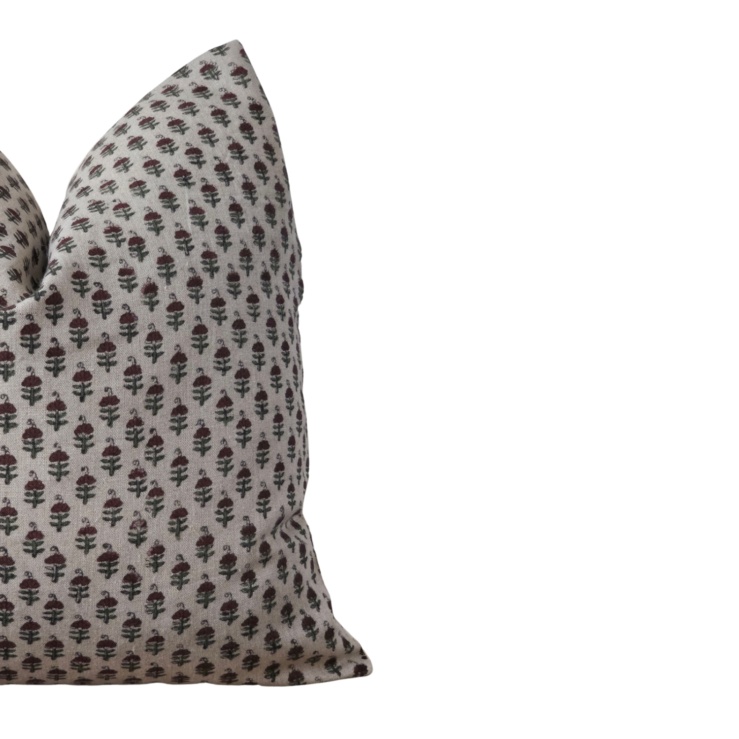 KELSEY || Dainty Flower Hand Block Print Throw Pillow Cover.
