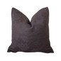 Sophisticated Charcoal Jacquard 20x20 Pillow Cover – Subtle Floral Elegance