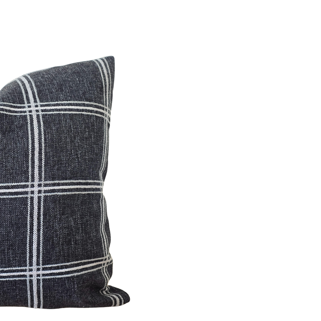 Highland Charcoal Plaid Pillow Cover