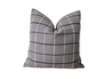 Gray Check Pillow With Lavender Undertones
