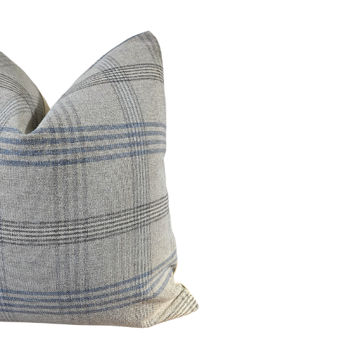 Neutral Gray Plaid Throw Pillow Cover - Classic Woven Texture - Modern Farmhouse Style