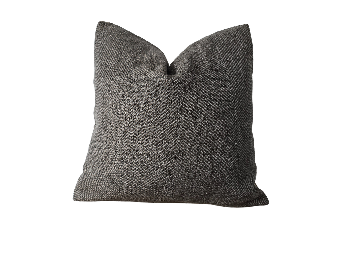 Brown Tweed Throw Pillow Cover