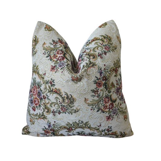 Timeless Elegance: Double-Sided Floral Tapestry Pillow Cover – 18x18 & 12x20 Inch