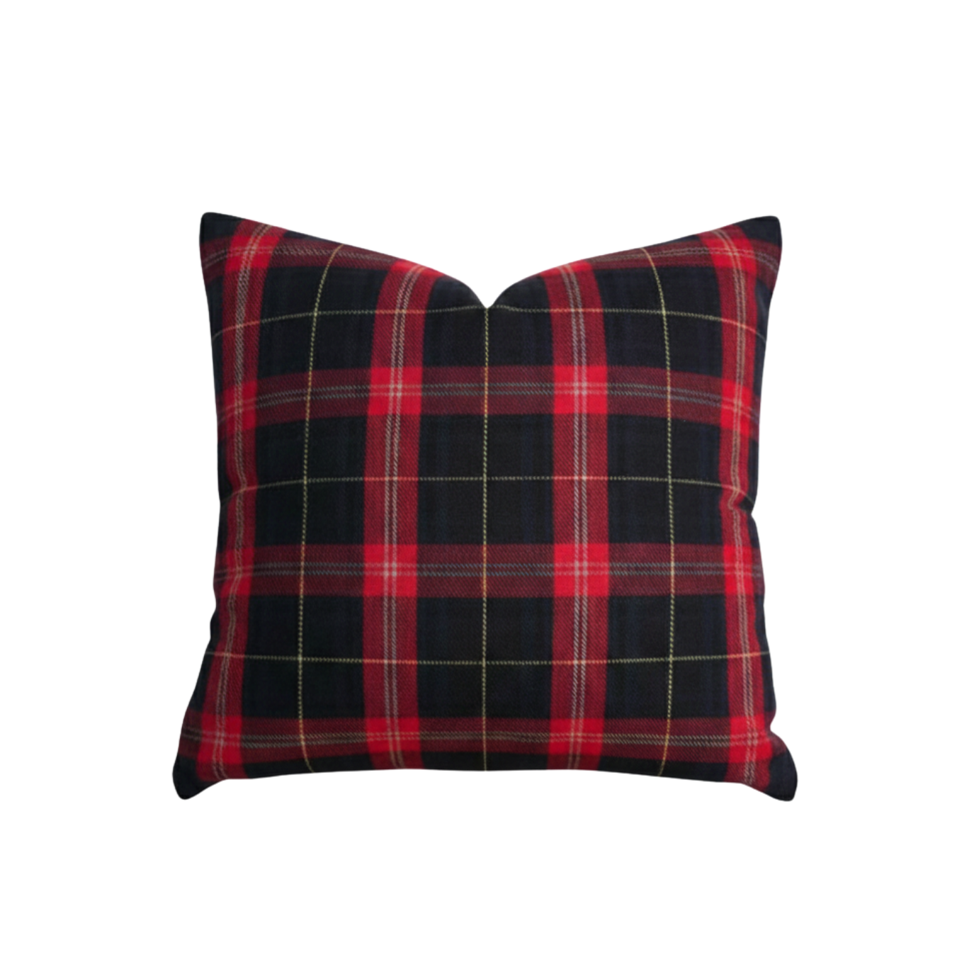 Cozy Classic Red and Black Plaid Throw Pillow Cover