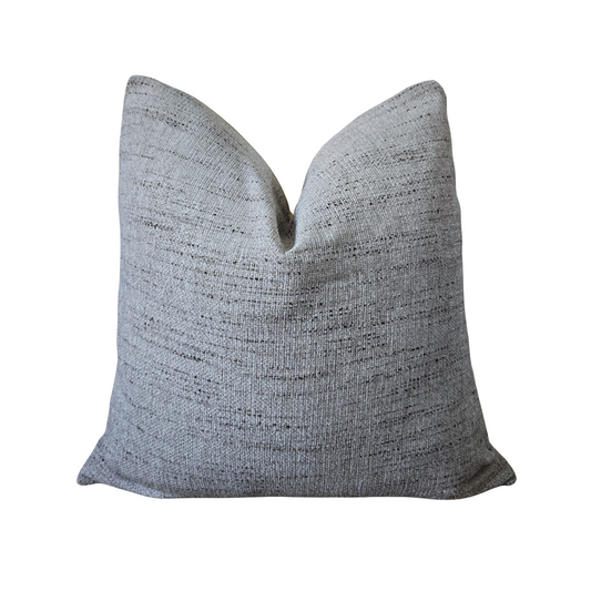 Nola Grey Wool Blend Textured Pillow Cover