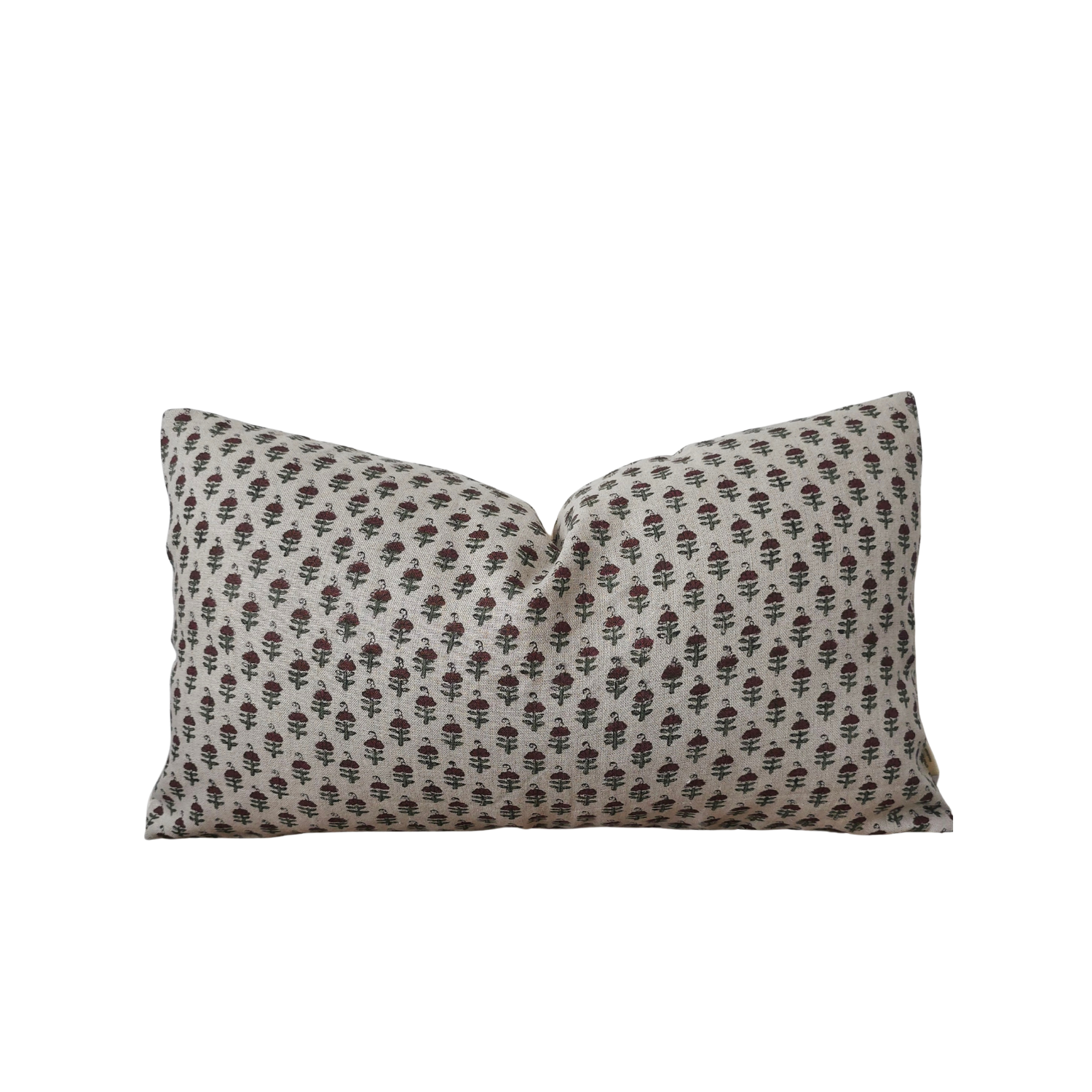 KELSEY || Dainty Flower Hand Block Print Throw Pillow Cover.