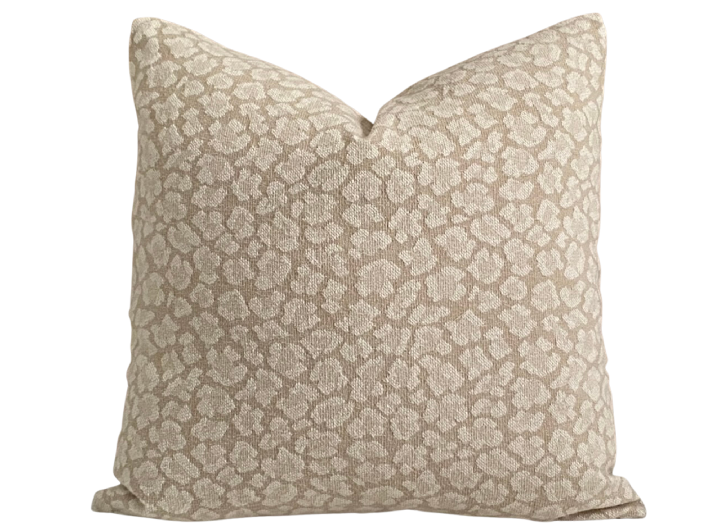 Neutral Leopard Print High Texture Pillow