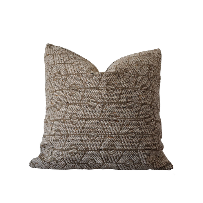 “Calliape” Neutral Geometric Throw Pillow